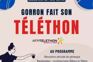 Affiche Gorron fait Téléthon - communication ville de Gorron