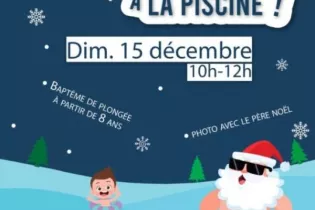 le père noel à la piscine - ©Ville de CG